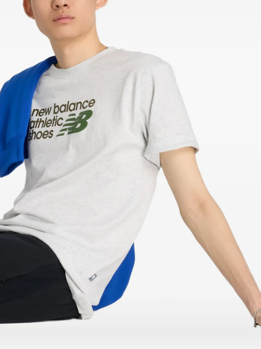 New Balance logo-print T-shirt - Grigio