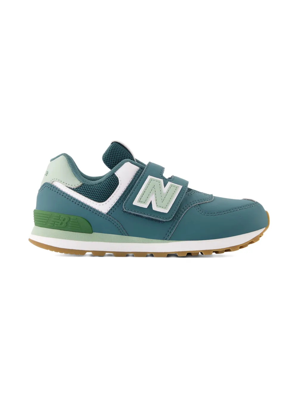 New Balance Kids 574 hook-loop sneakers Groen