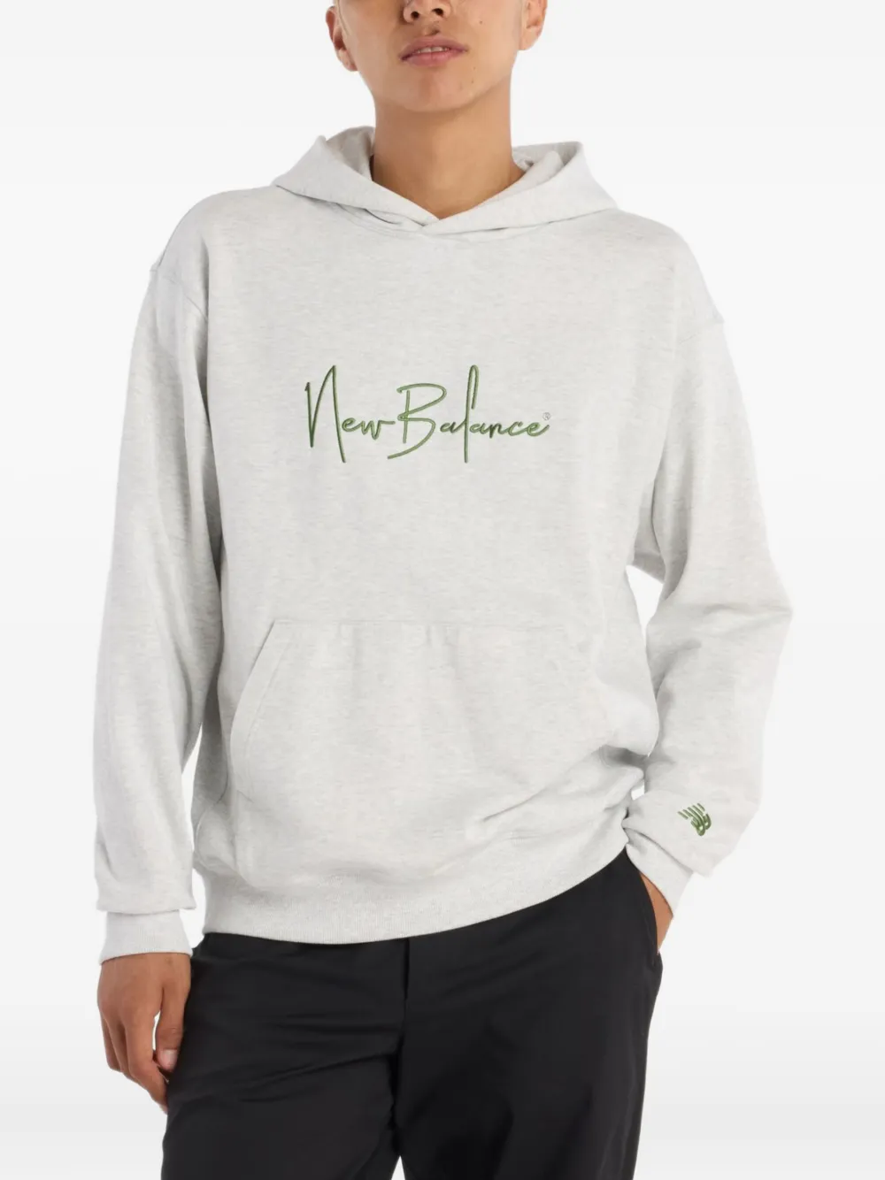 New Balance Felpa Athletics Signature con cappuccio - Grigio