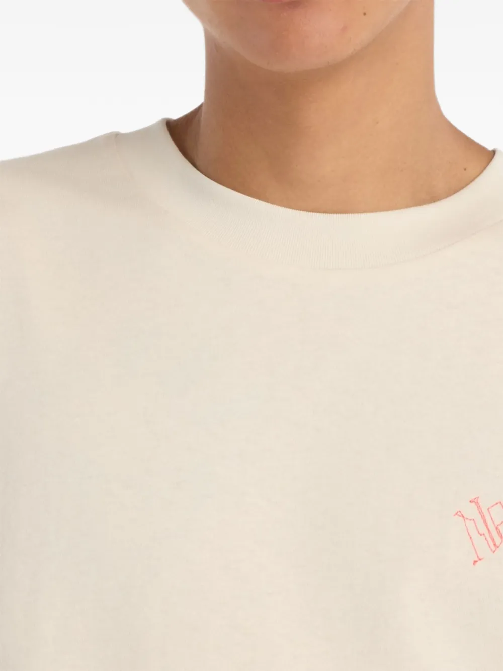 New Balance T-shirt met grafische kaart en lange mouwen Beige