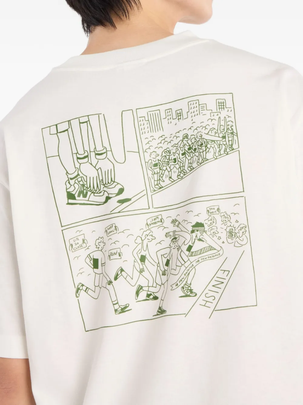 New Balance T-shirt met print Beige