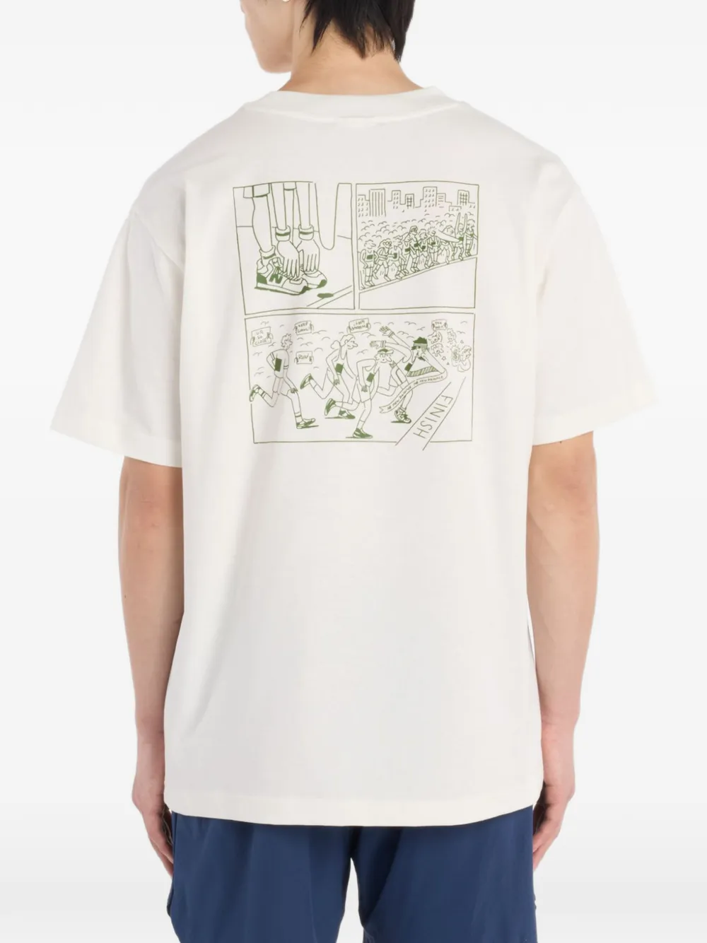 New Balance T-shirt met print Beige