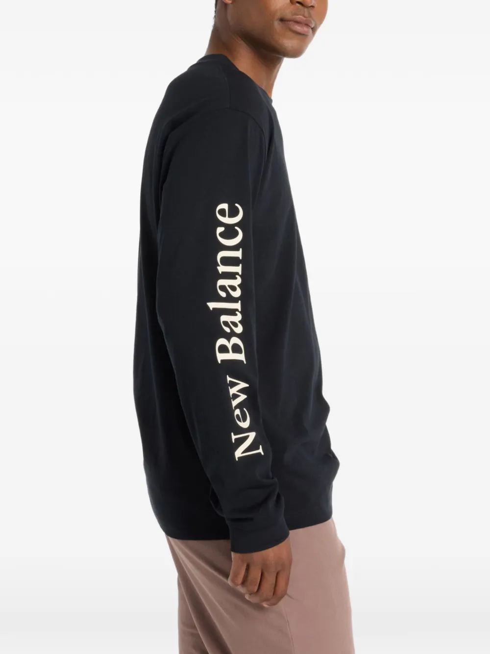 New Balance T-shirt met lange mouwen Zwart