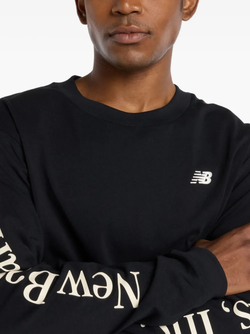 New Balance T-shirt met lange mouwen Zwart