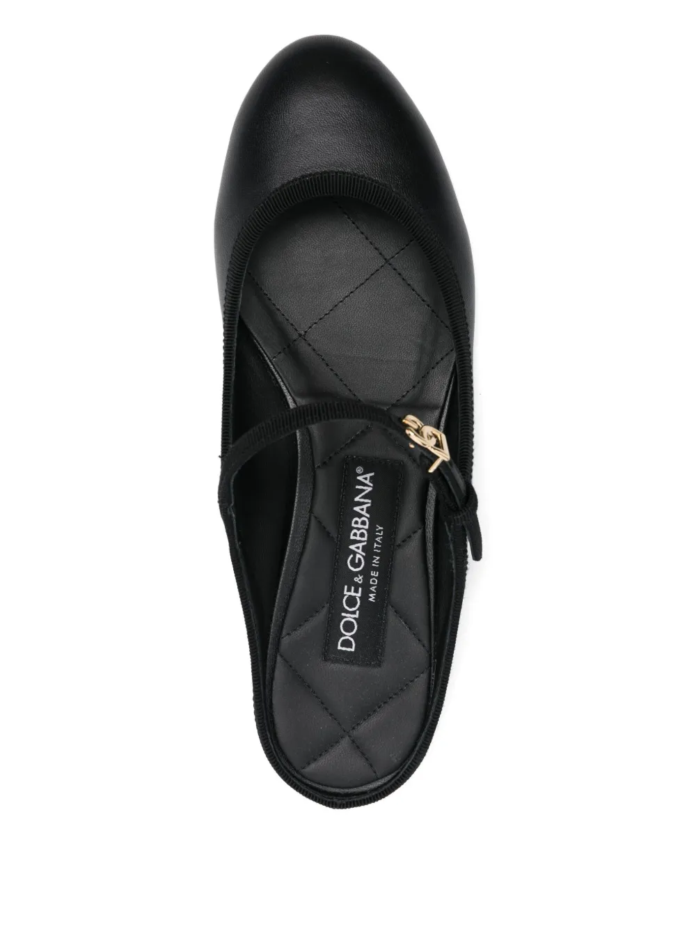 DOLCE & GABBANA Pre-owned Dg Leather Mules In Black