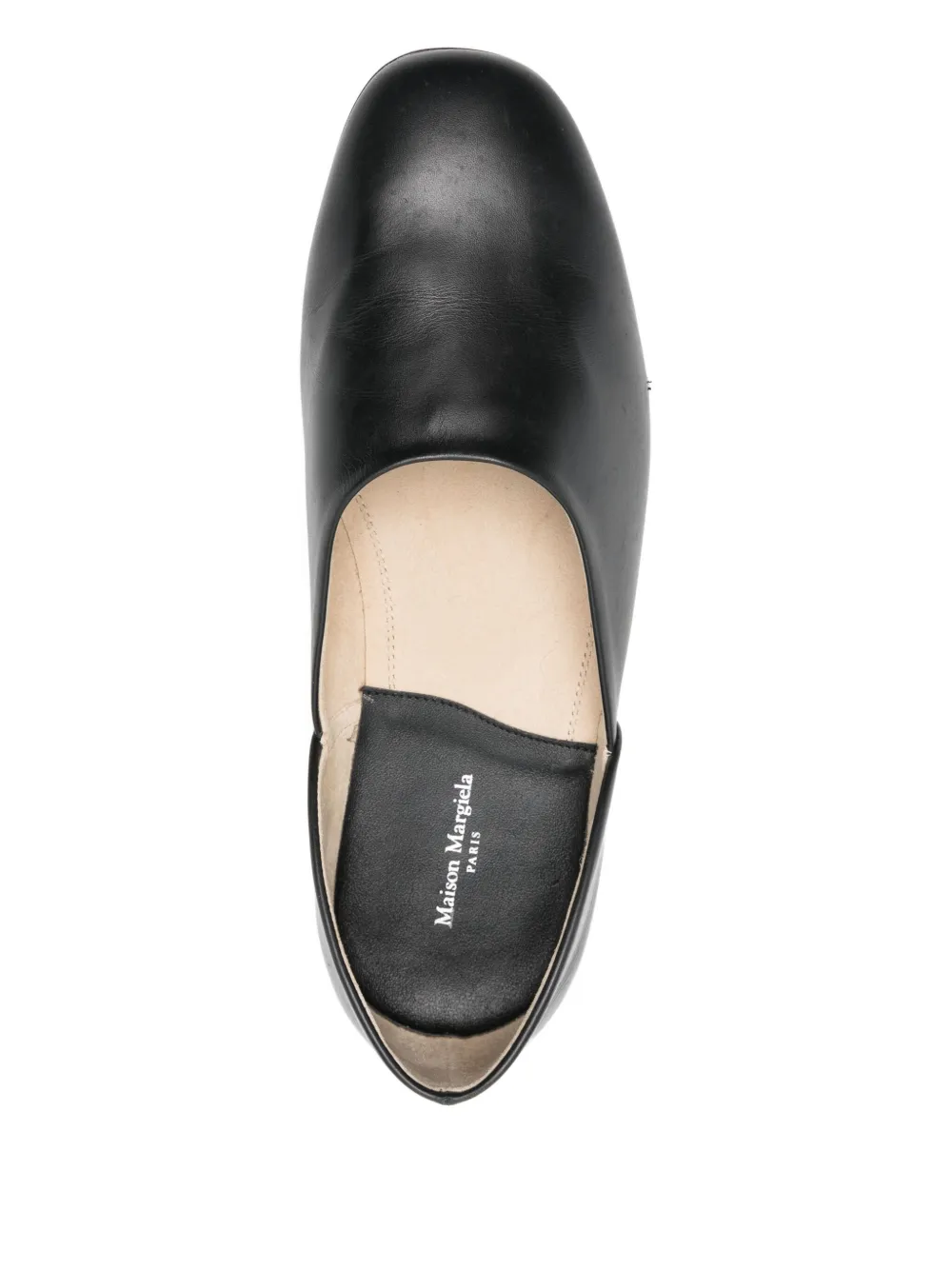 MAISON MARGIELA Pre-owned Grecial Leather Ballet Flats In Black