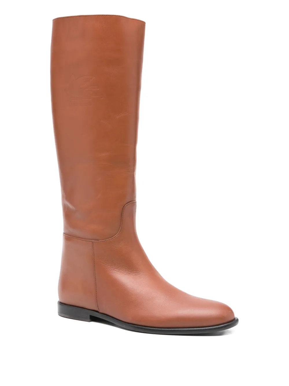 Etro Pre-Owned debossed-logo leather boots - Bruin