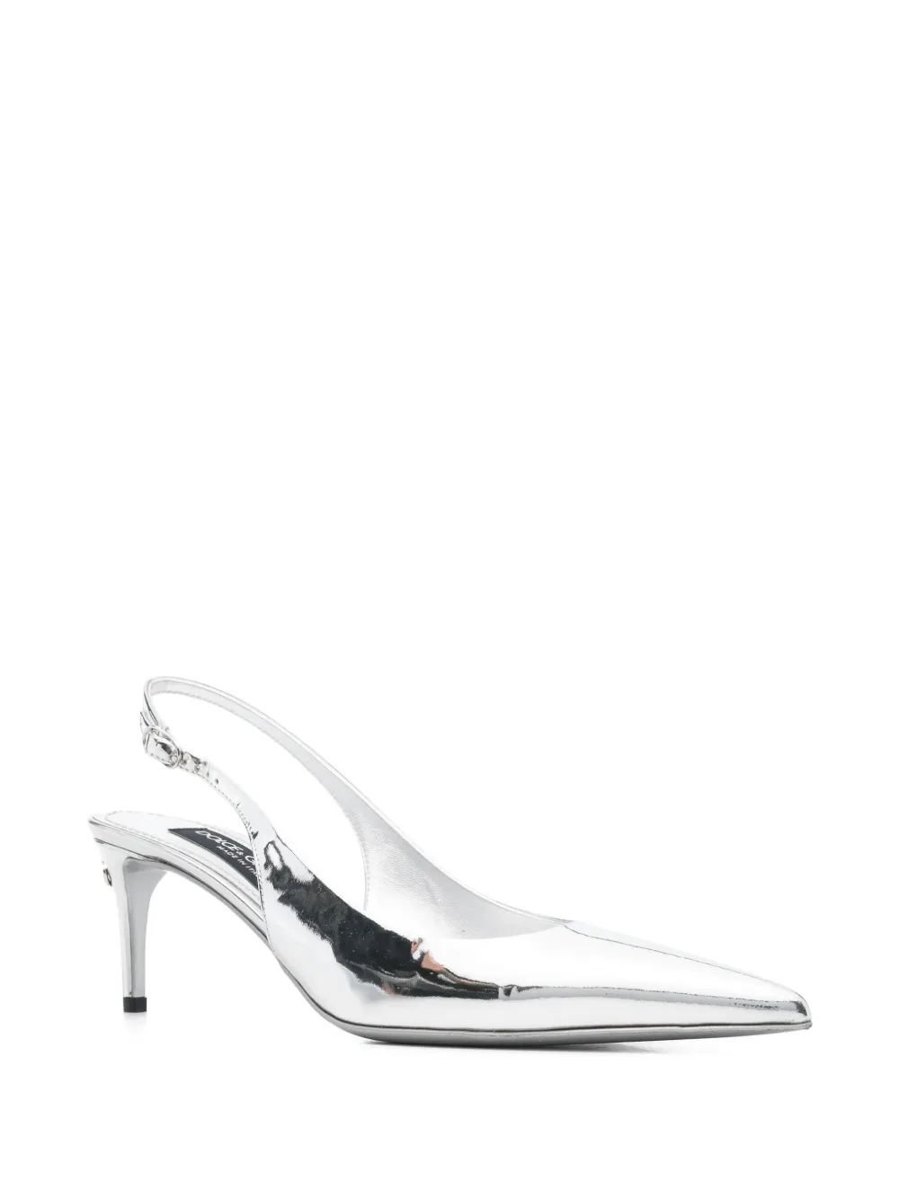 Dolce & Gabbana Pre-Owned 65mm mirror-effect slingback pumps - Zilver