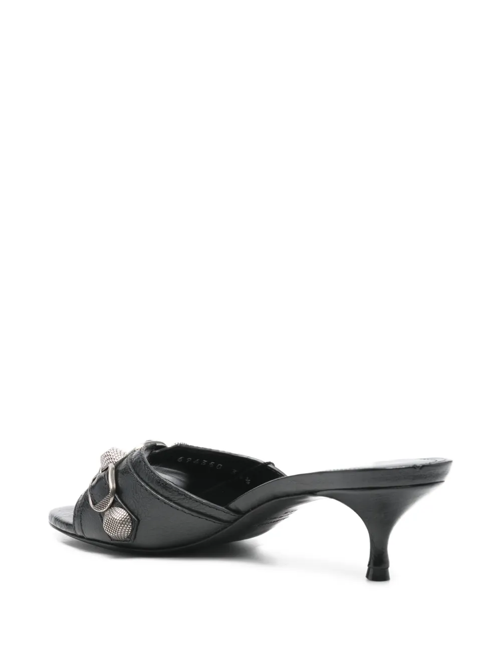 BALENCIAGA Pre-owned 55mm Cagole M40 Arena Buckle Sandals In Black