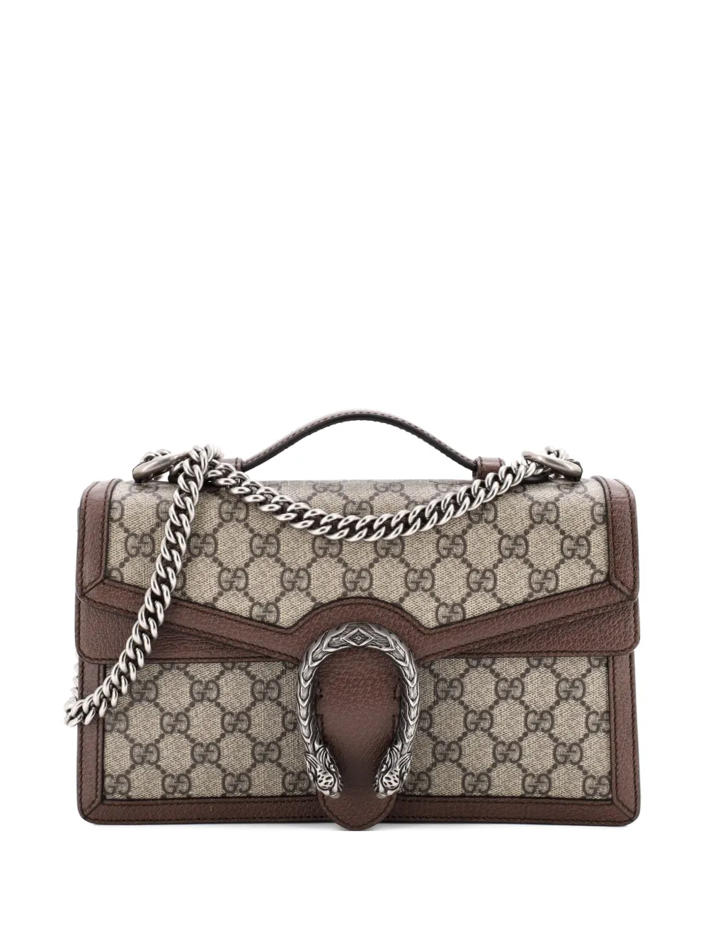 Gucci Pre-Owned Dionysus Top Handle Chain Bag GG Coated Canvas Small satchel - Toni neutri