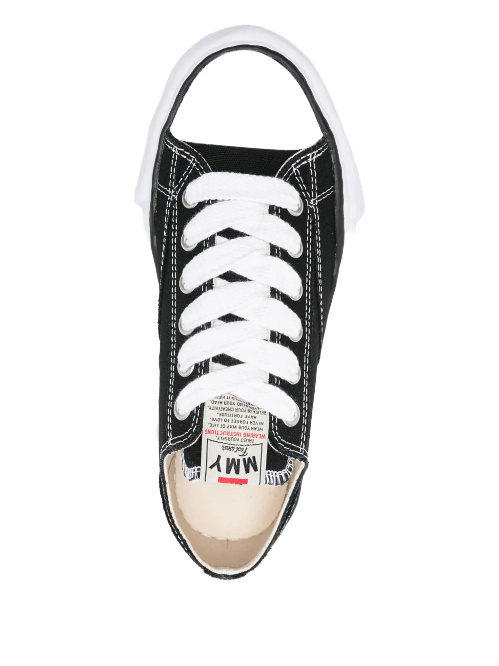 Maison MIHARA YASUHIRO lace-up wool sneakers Zwart