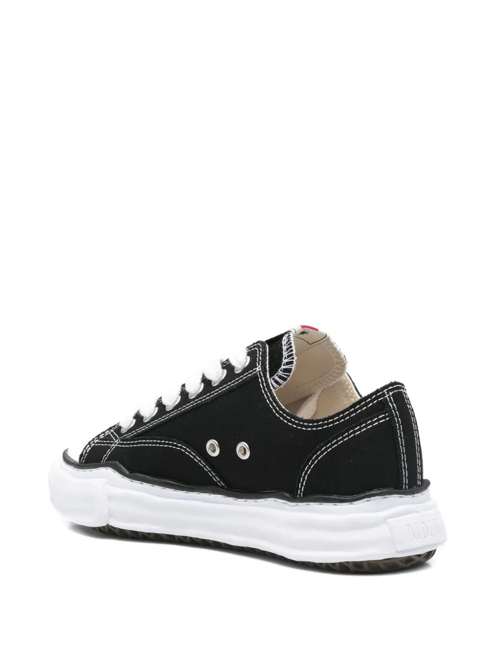 Maison MIHARA YASUHIRO lace-up wool sneakers Zwart