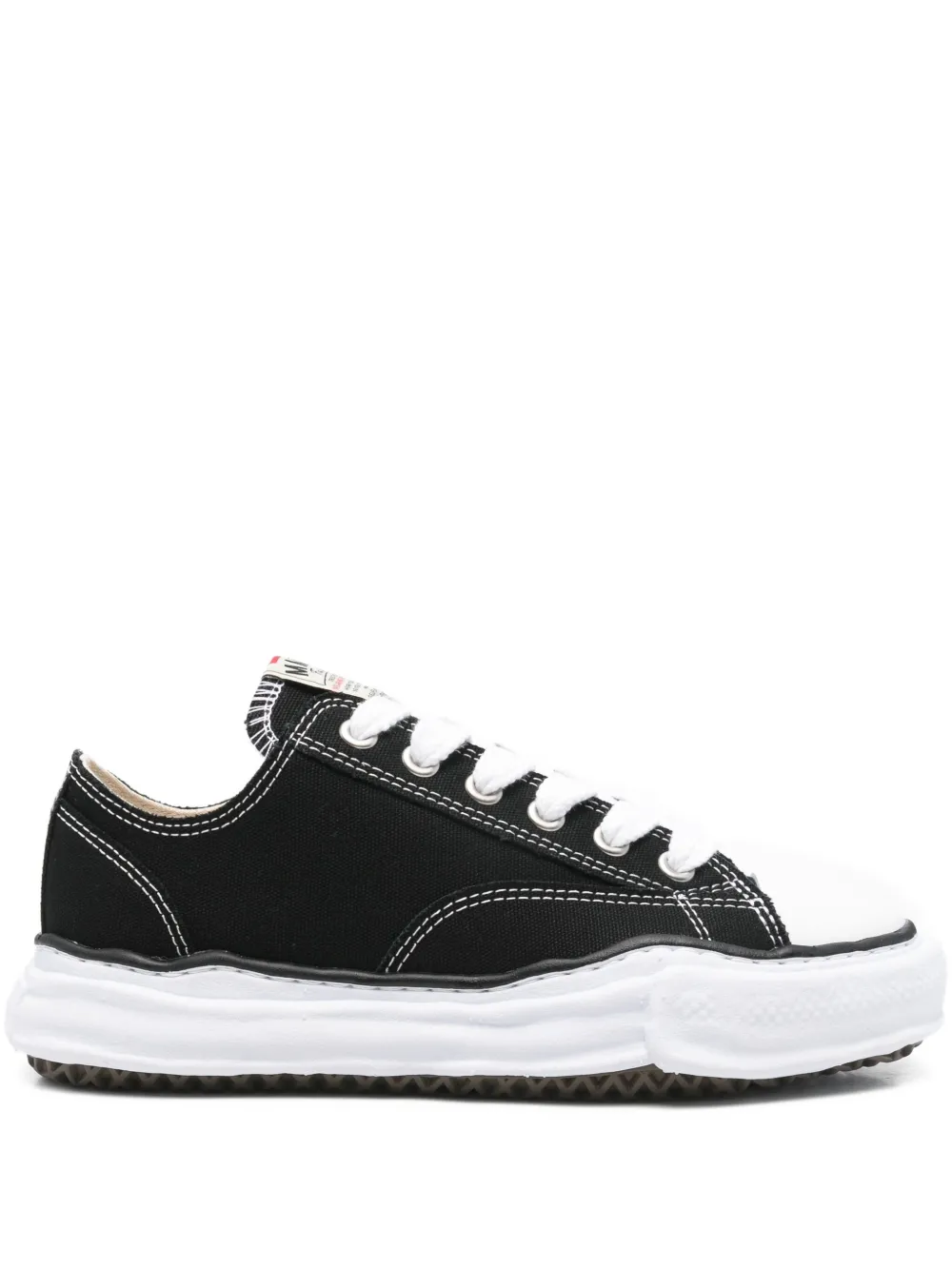 Maison MIHARA YASUHIRO lace-up wool sneakers Zwart