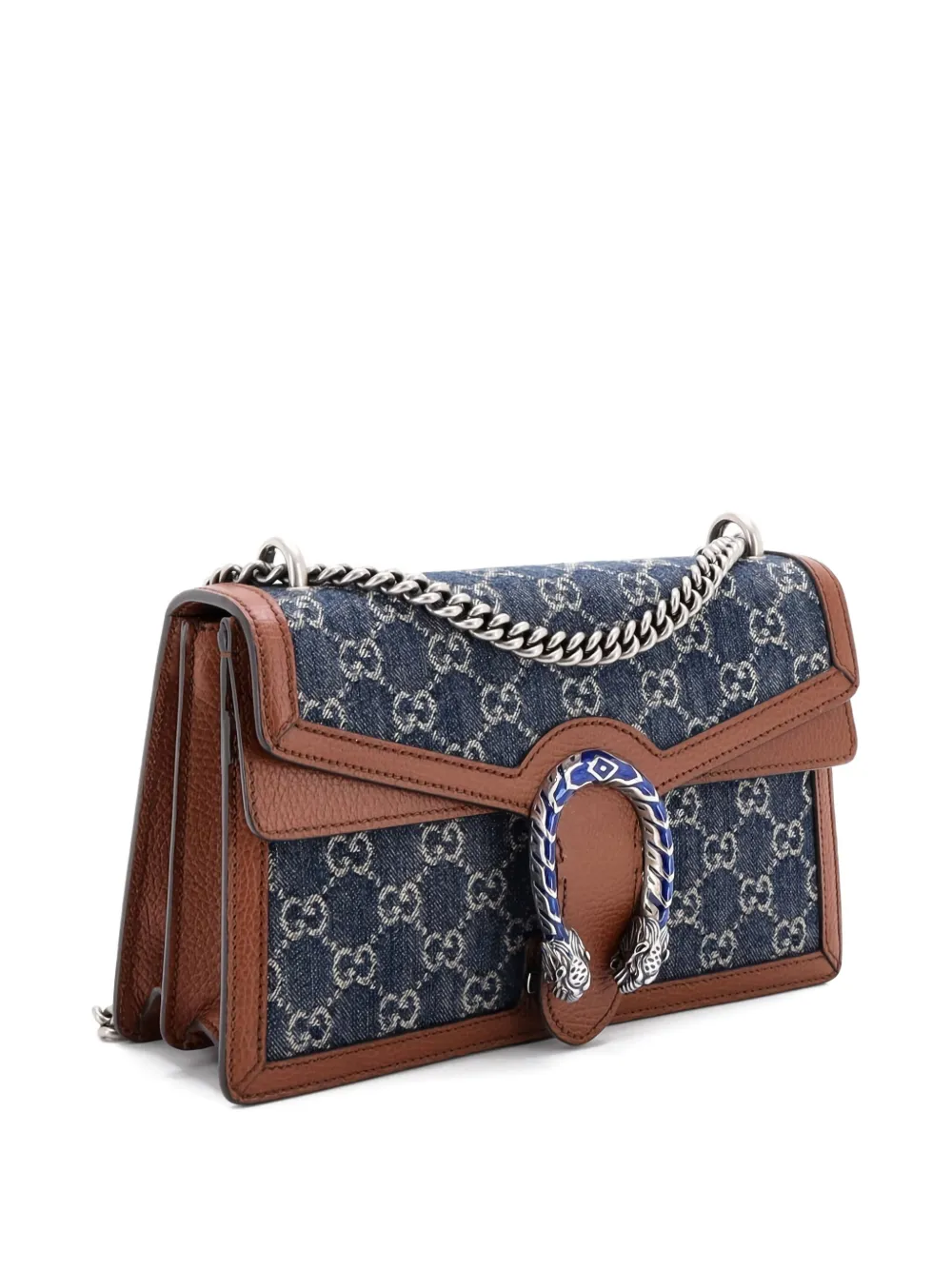 Pre-owned Gucci Dionysus Bag Gg Denim Small Shoulder Bag In Blue