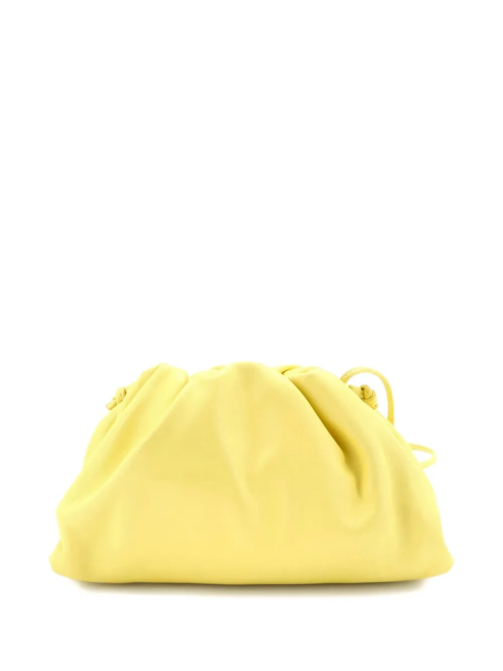Pre-owned Bottega Veneta The Pouch Leather Mini Crossbody Bag In Yellow