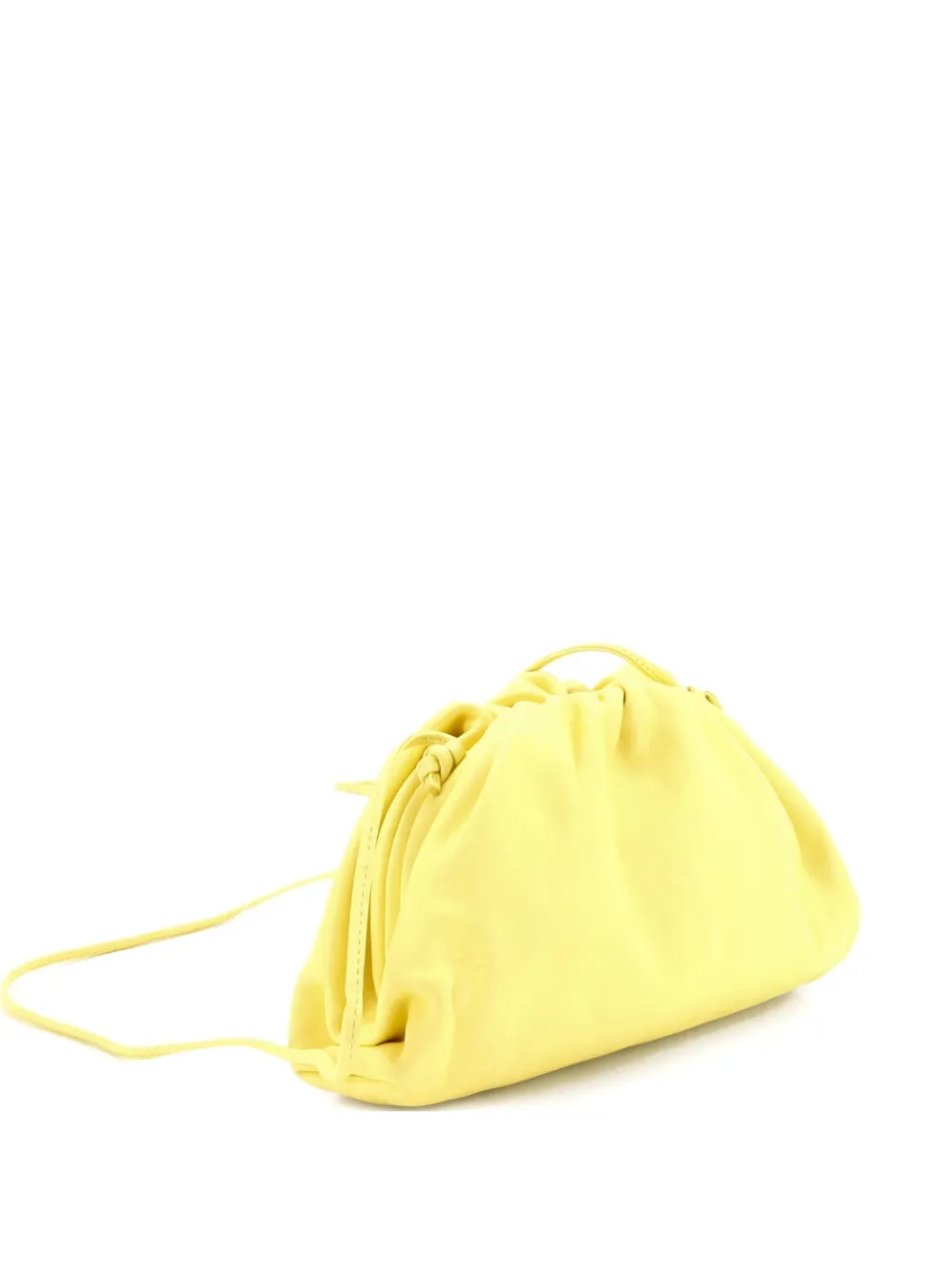 Pre-owned Bottega Veneta The Pouch Leather Mini Crossbody Bag In Yellow