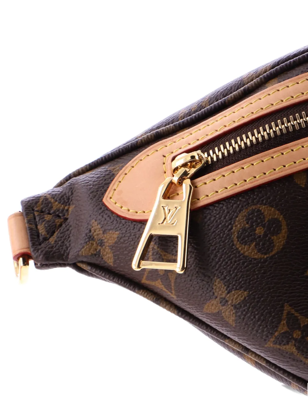 Pre-owned Louis Vuitton High Rise Bum Bag Monogram Canvas Belt Bag In Brown