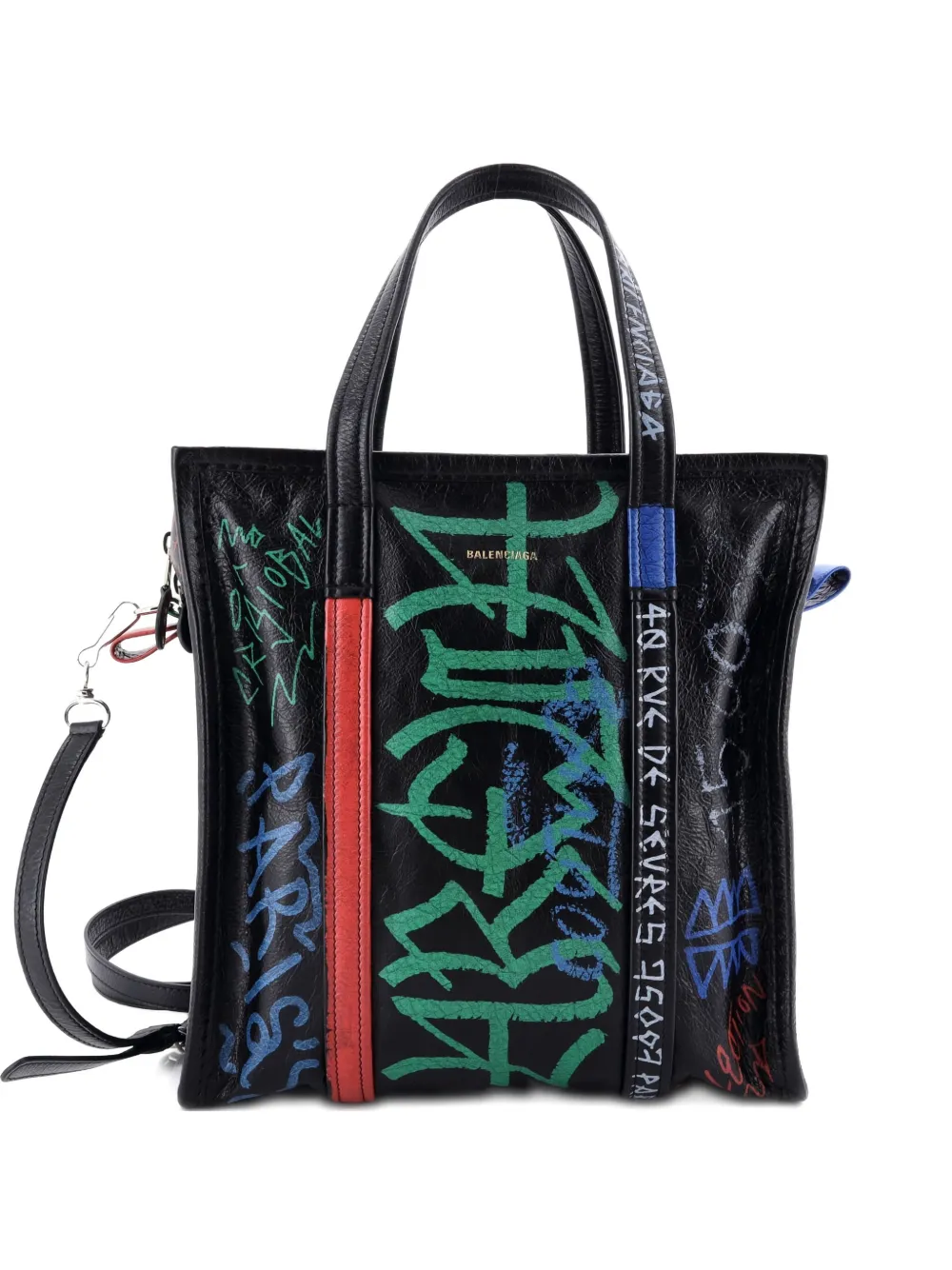 Balenciaga Pre-Owned Bazar Graffiti Convertible Leather Small tote bag Balenciaga Pre-Owned Bazar Graffiti Convertible Leather Small tote bag