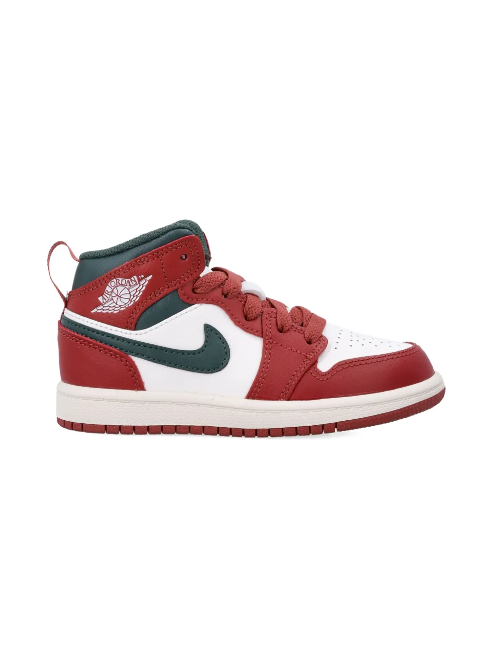 Nike Kids Jordan 1 Mid leather sneakers - Rood