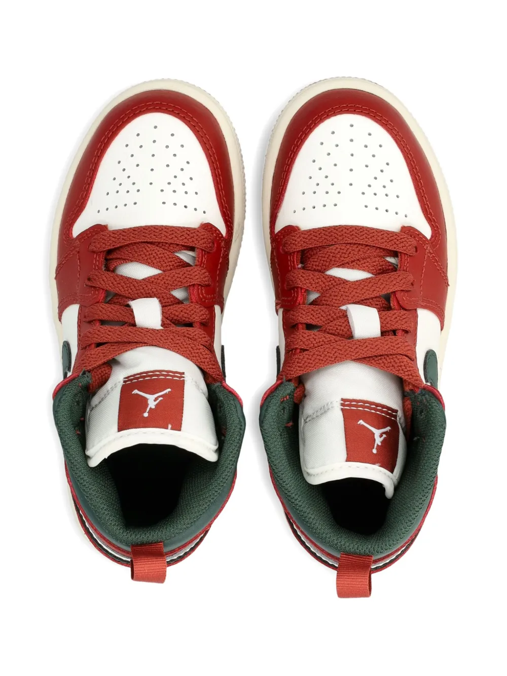 Nike Kids Air Jordan 1 Mid leren sneakers Rood