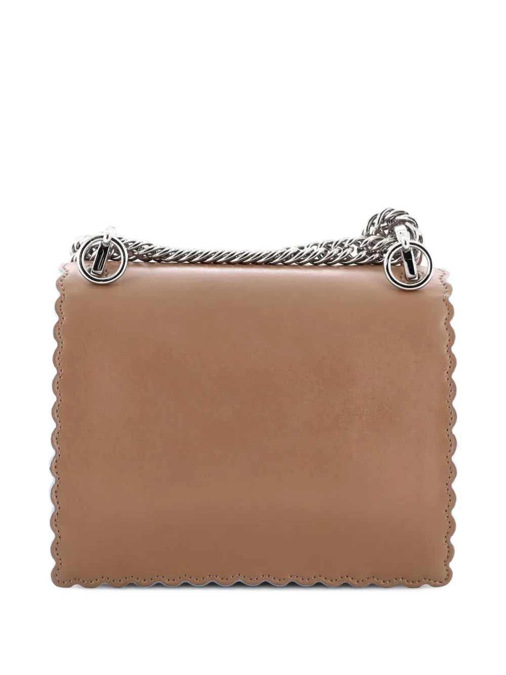 Pre-owned Fendi Kan I Bag Leather Small Crossbody Bag In Brown