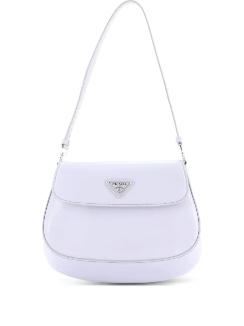 Prada Pre-Owned Cleo Flap Shoulder Bag Spazzolato Leather Small hobo bag