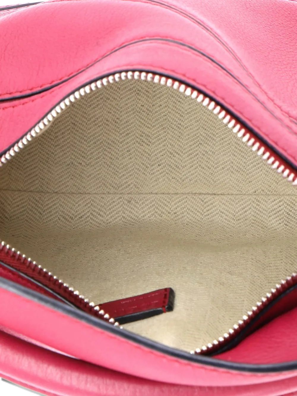 Pre-owned Loewe Puzzle Bag Leather Mini Crossbody Bag In Red
