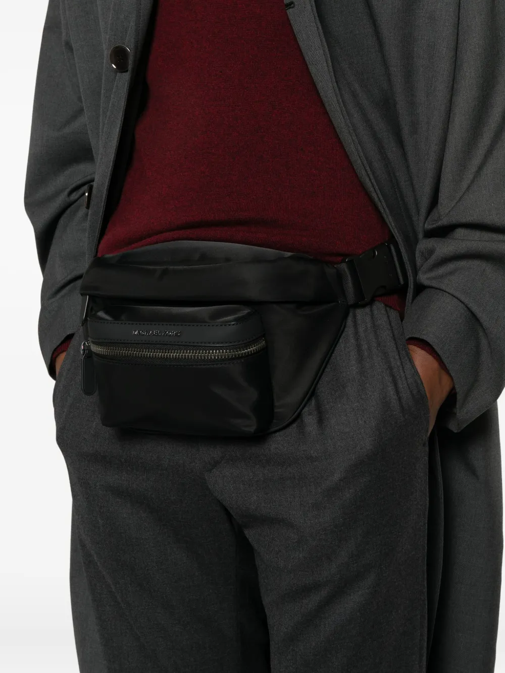 Michael Kors Brooklyn zip pocket belt bag - Zwart