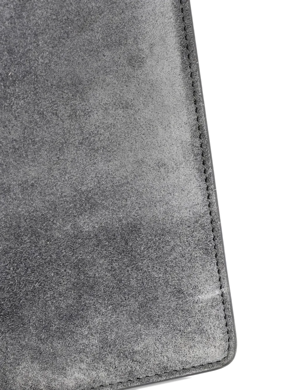 Pre-owned Saint Laurent Bellechasse Shoulder Bag Suede And Leather Medium Crossbody Bag In Gray