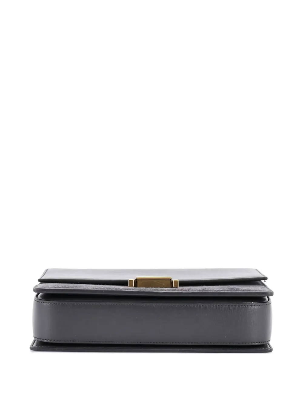 Pre-owned Saint Laurent Bellechasse Shoulder Bag Suede And Leather Medium Crossbody Bag In Gray