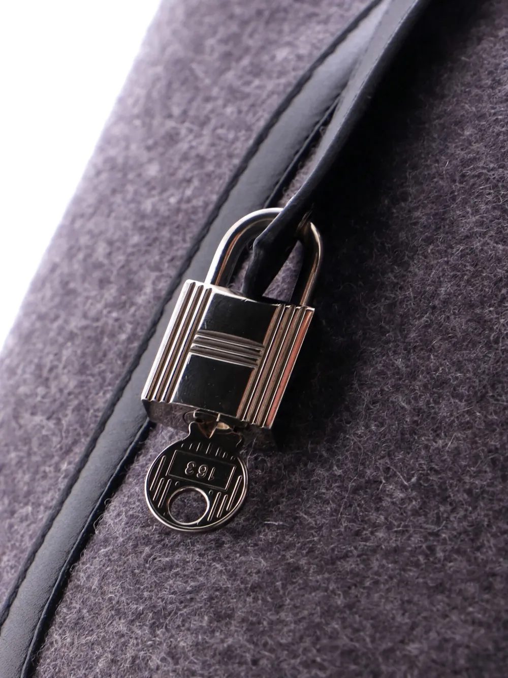 Pre-owned Hermes Picotin Lock Bag Felt With Leather Mm Bucket Bag In Gray