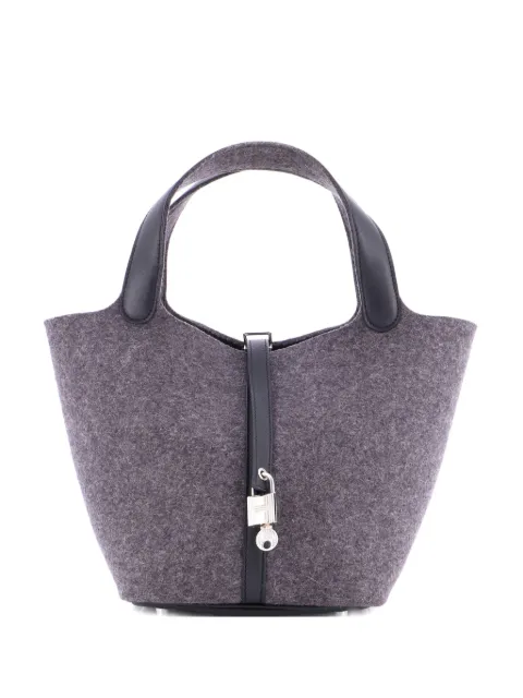 Hermès Pre-Owned Picotin Lock Bag Felt with Leather MM bucket bag