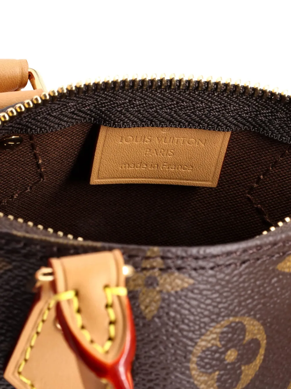 Pre-owned Louis Vuitton Speedy Bandouliere Nm Bag Monogram Canvas Nano Crossbody Bag In Brown