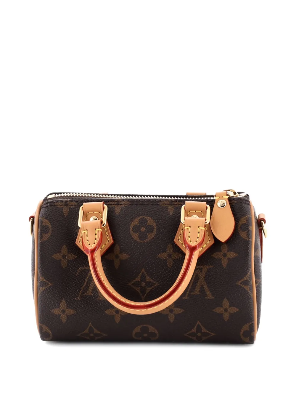 Pre-owned Louis Vuitton Speedy Bandouliere Nm Bag Monogram Canvas Nano Crossbody Bag In Brown
