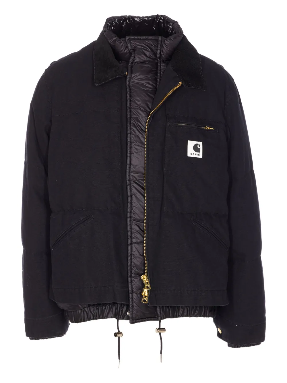 sacai x Carhartt WIP zip hood jacket - ブラック sacai x Carhartt WIP zip hood jacket - ブラック