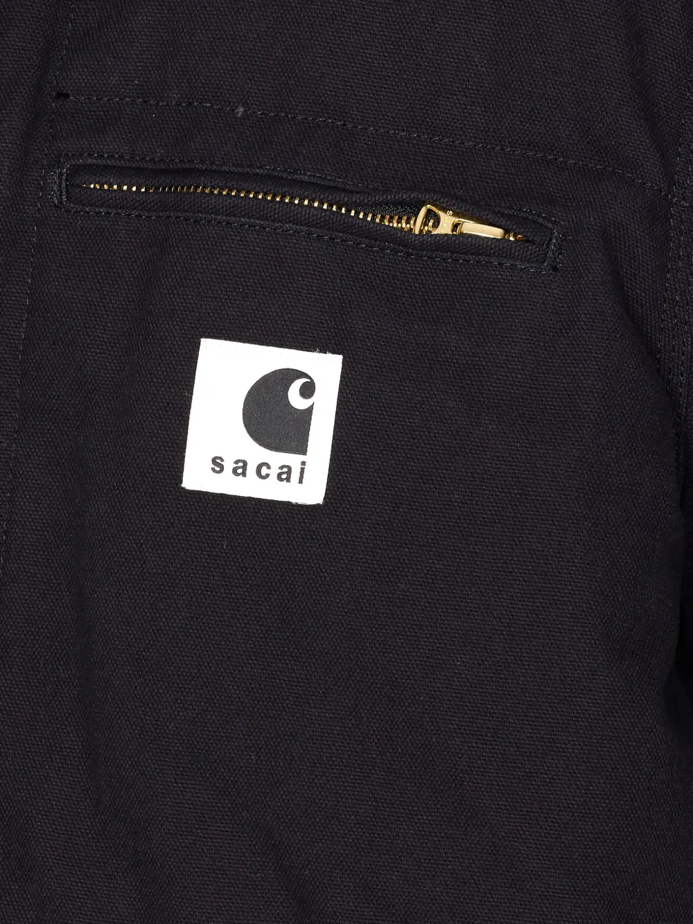 sacai x Carhartt WIP jack met capuchon Zwart
