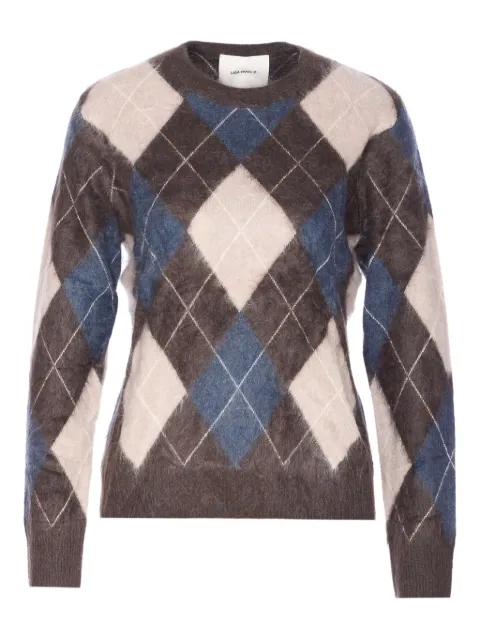 Lisa Yang Margy argyle-pattern crewneck sweater