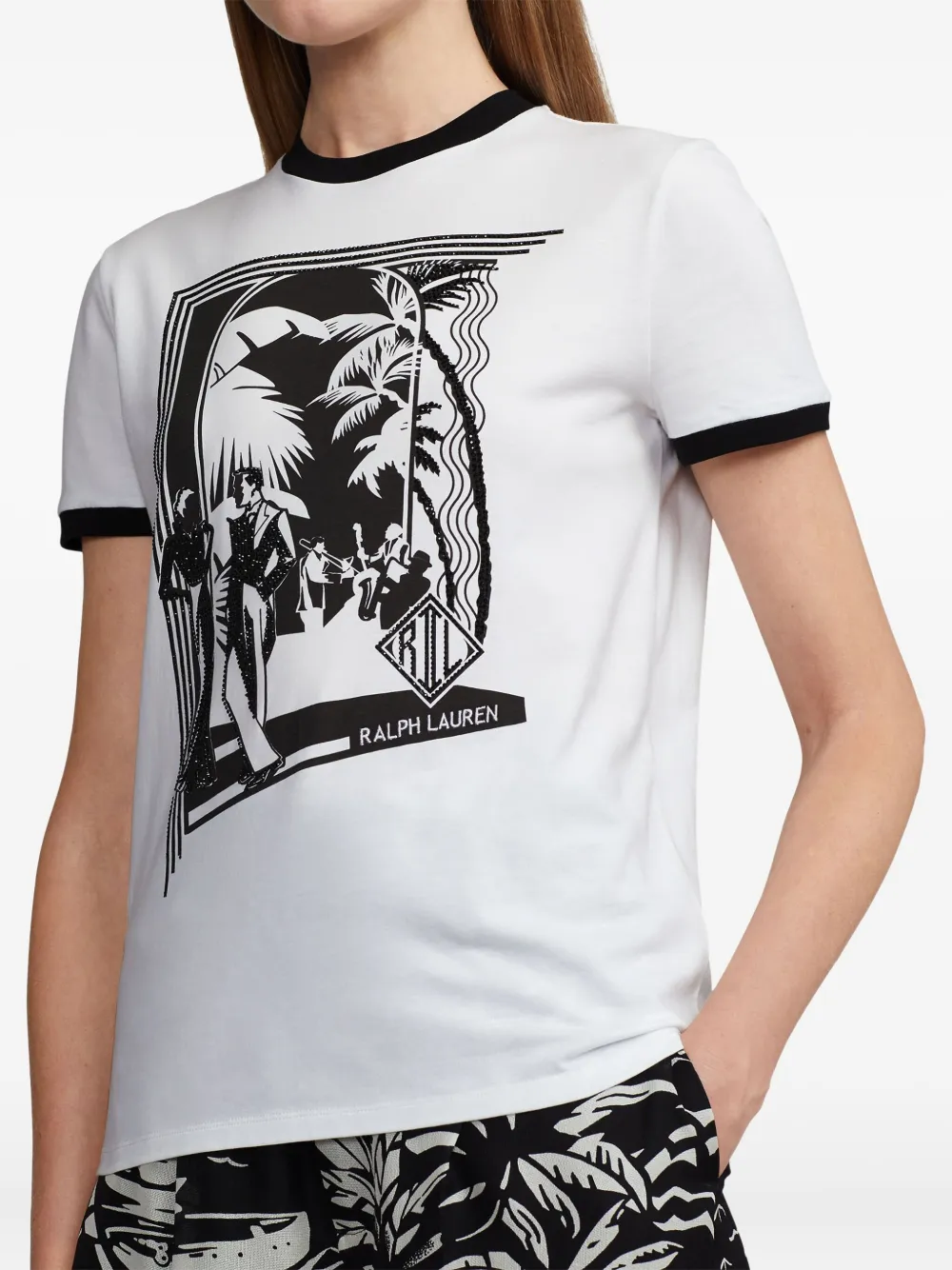 Ralph Lauren Ringer Graphic T-shirt In White
