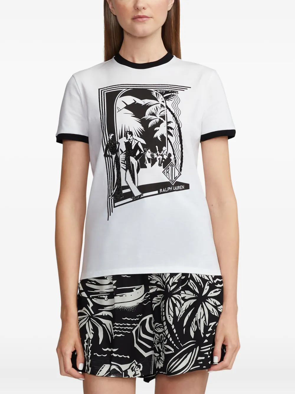 Ralph Lauren Ringer Graphic T-shirt In White