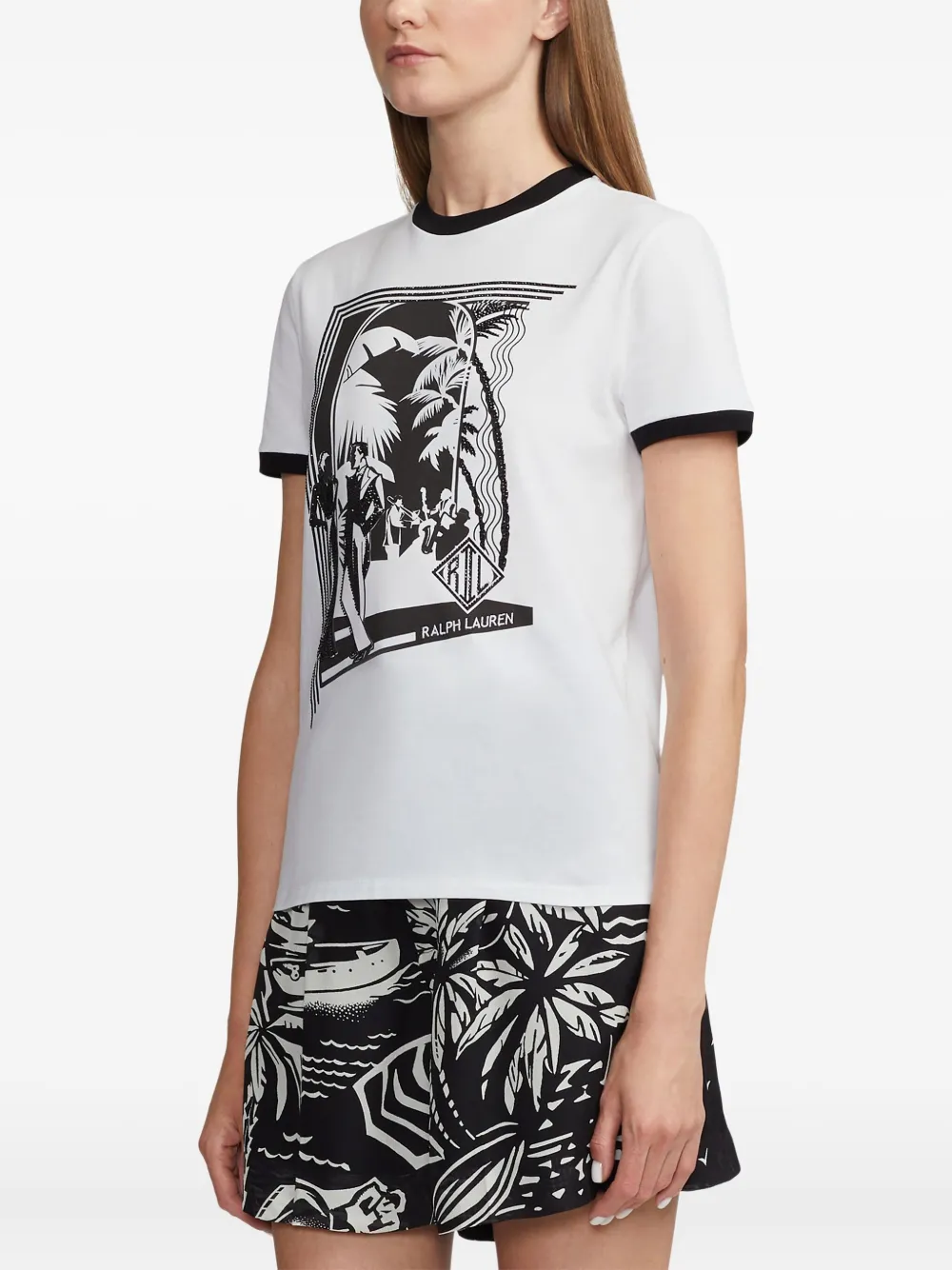 Ralph Lauren Ringer Graphic T-shirt In White