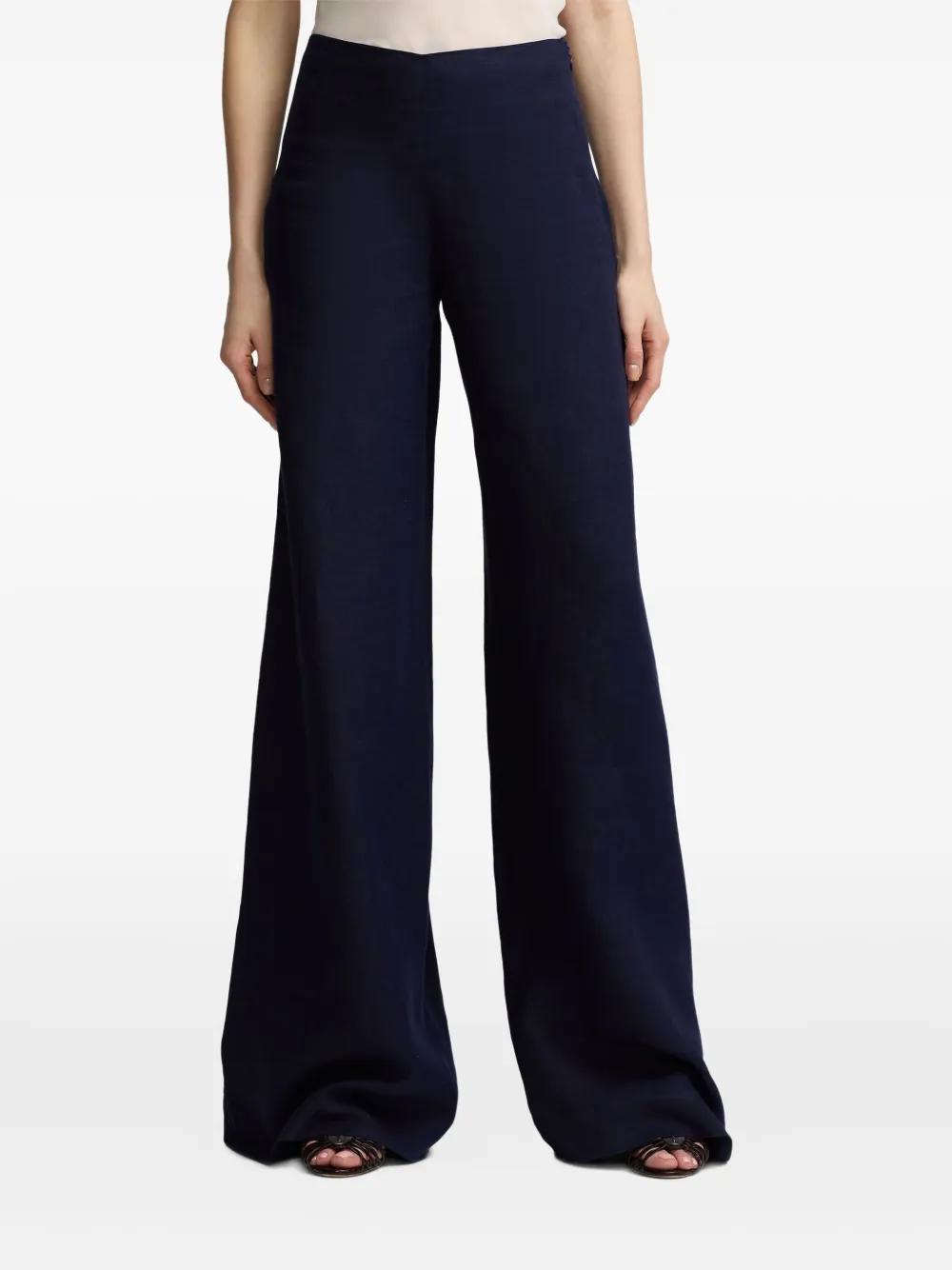 Ralph Lauren Wide-leg Trousers In Black