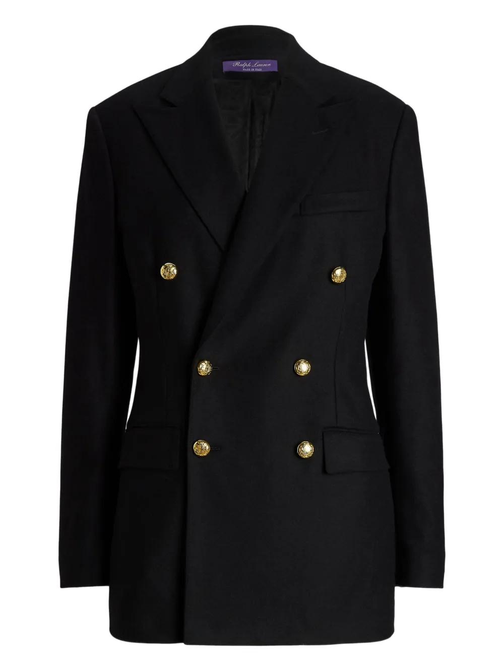 Ralph Lauren Double-breasted Tailoring Blazer In Black