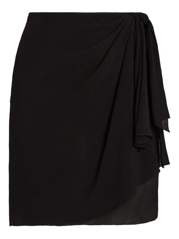 Ralph Lauren Collection Tie Detail Skirt in Black