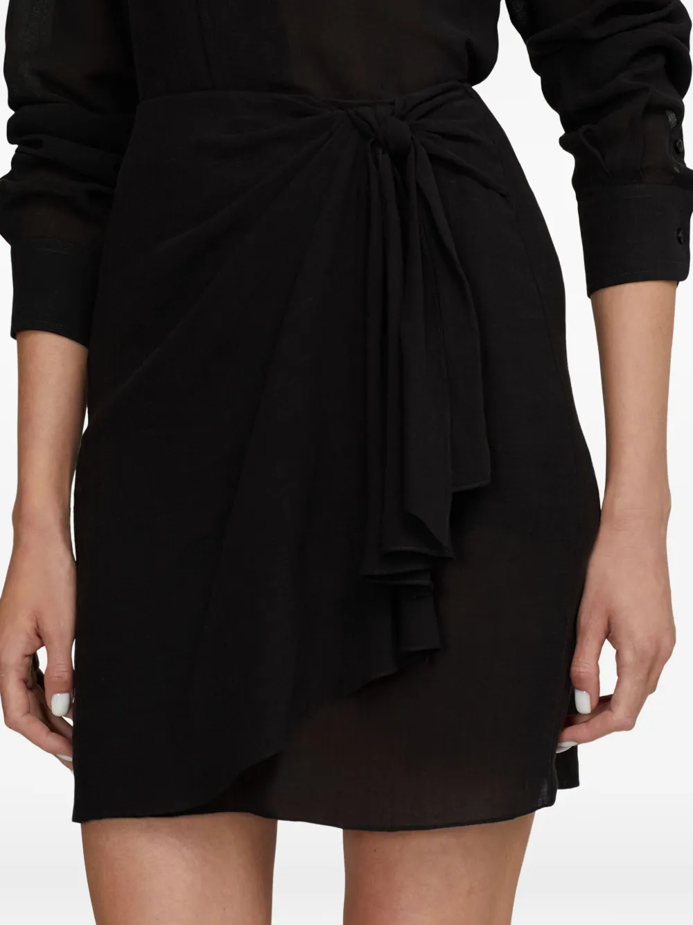 Ralph Lauren Collection Rok met strikdetail Zwart