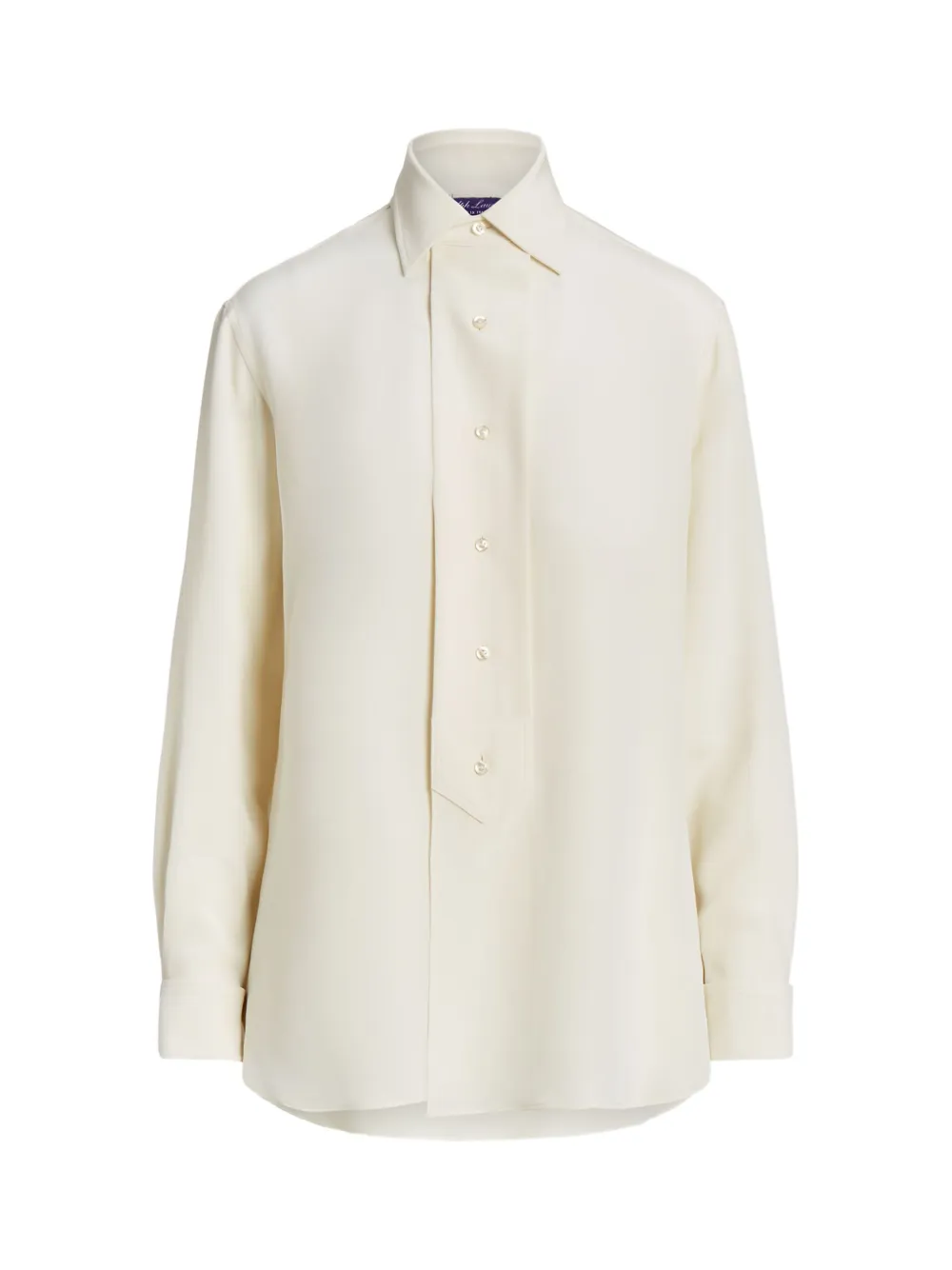 Ralph Lauren Buttoned Silk Top In White