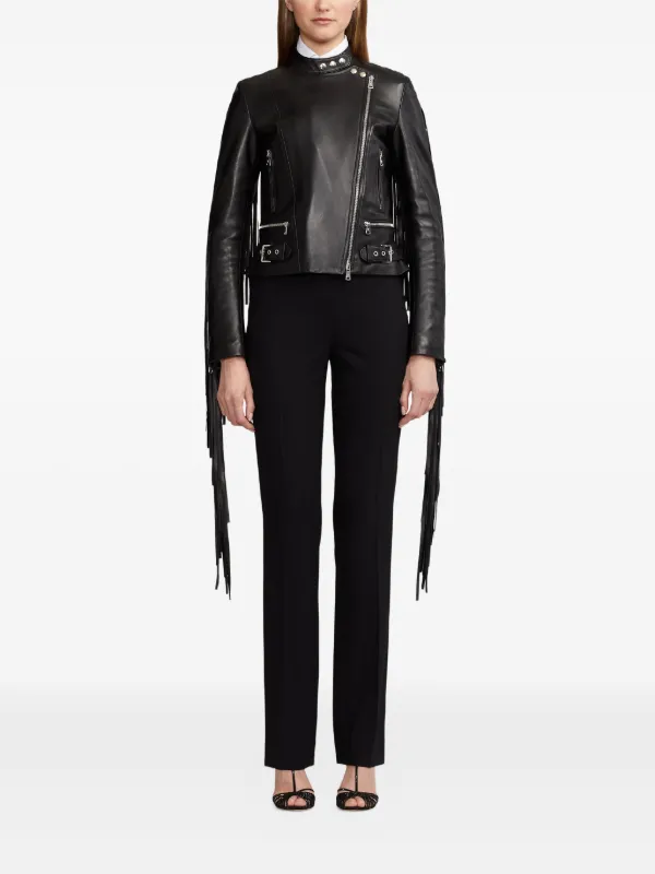 Ralph Lauren Collection フリンジ レザージャケット | ブラック