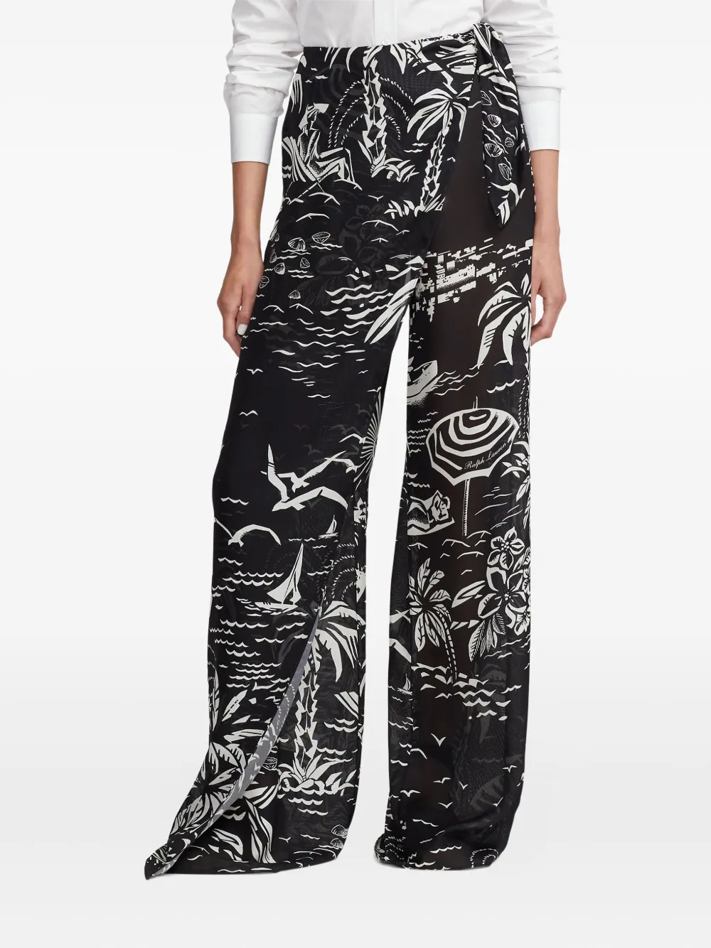 Ralph Lauren Collection Broek met print Zwart
