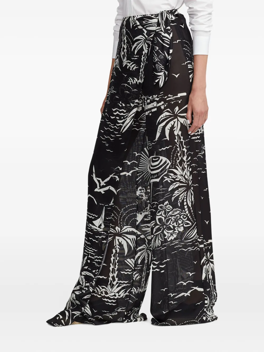 Ralph Lauren Collection Broek met print Zwart
