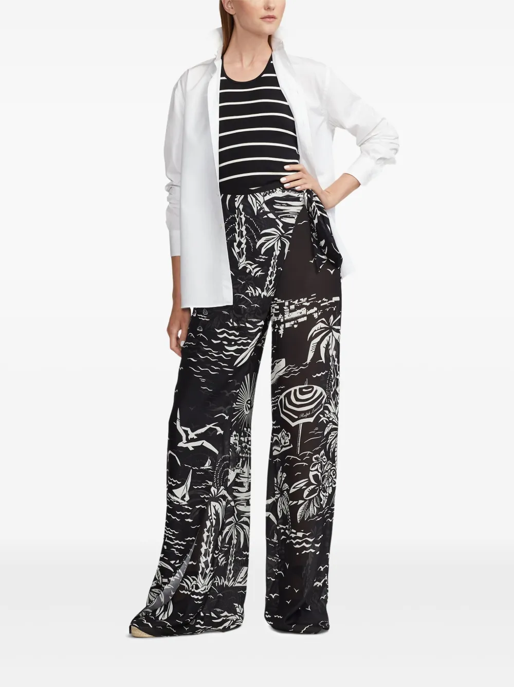 Ralph Lauren Collection Broek met print Zwart