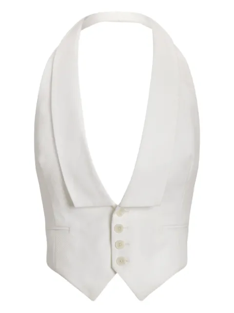Ralph Lauren Collection buttoned collar waistcoat